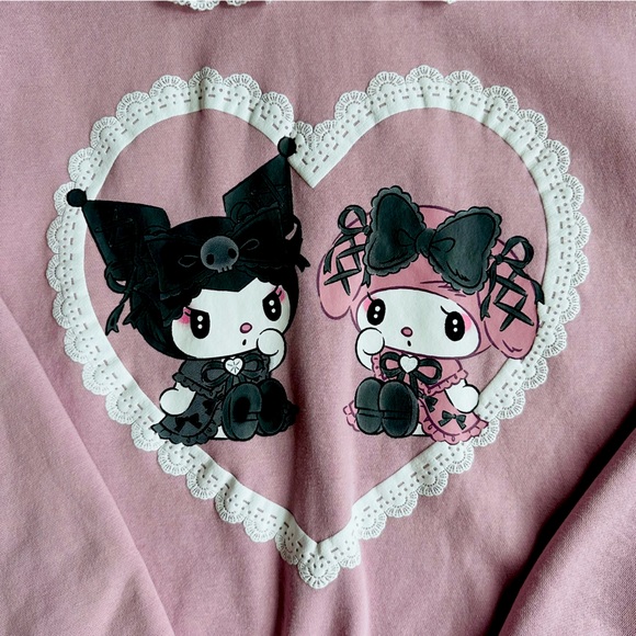 Sanrio Kuromi My Melody Lolita Sailor Collar Sweater Lavender - Picture 4 of 4